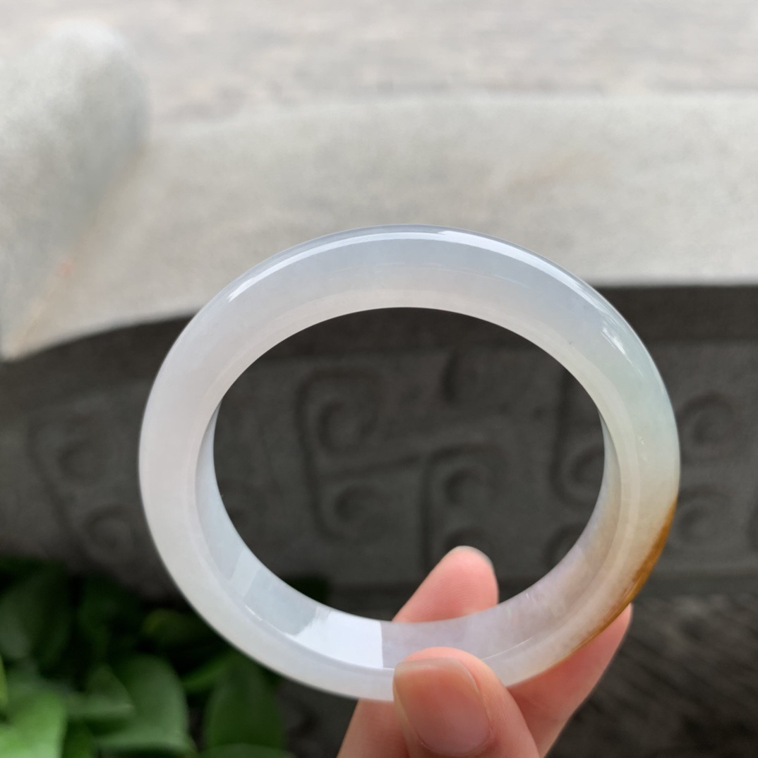 圈口53.8-11.2-8.5 【冰黄翡正圈手镯】正圈53  54可戴