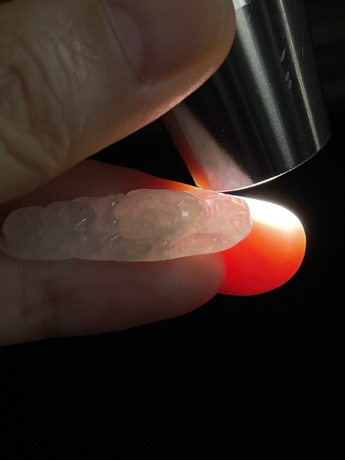 翡翠挂坠，印记：G18K