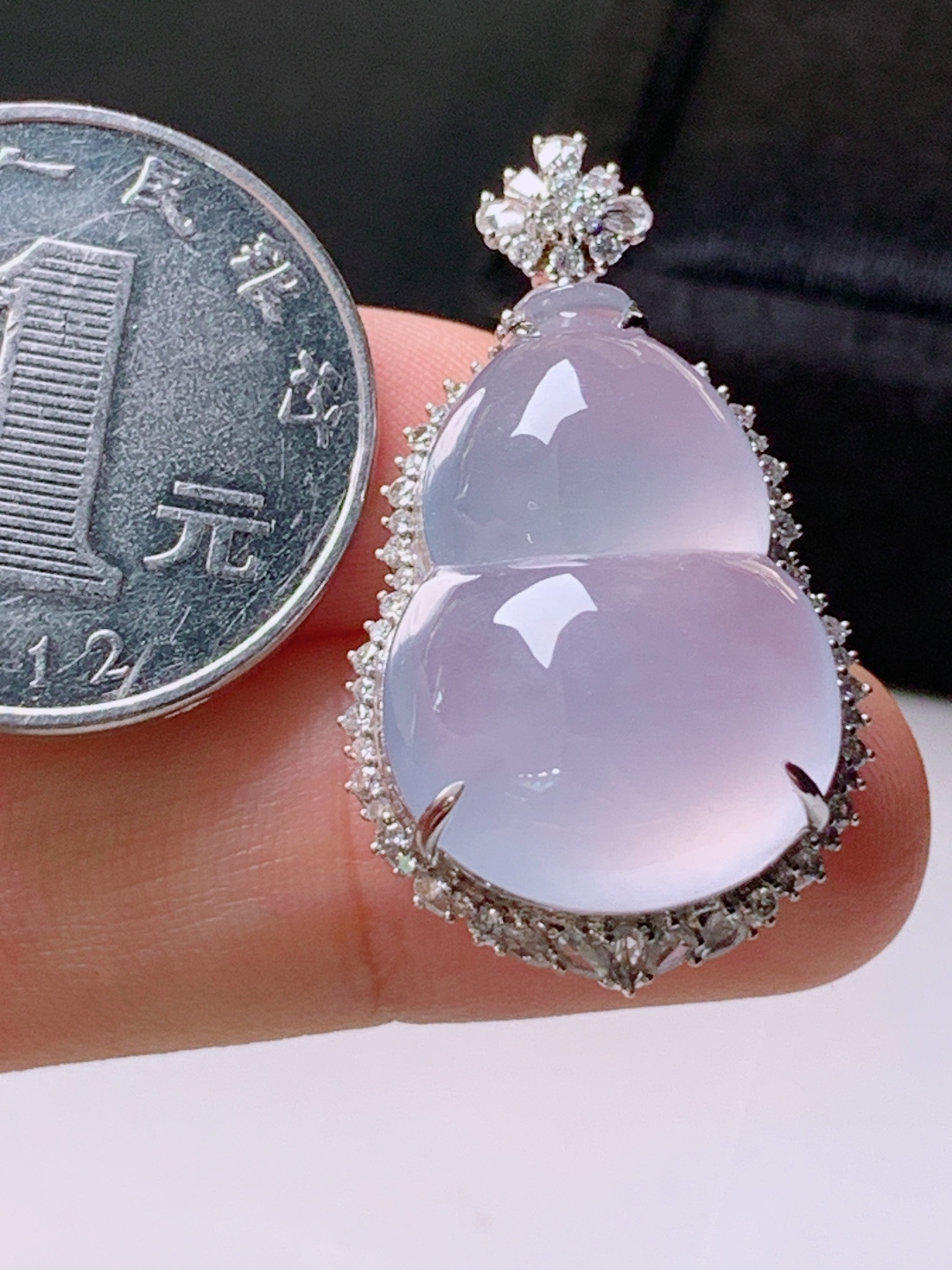 ️ 冰种葫芦吊坠，无裂通透厚装，裸石23.4-16.6-6.133.6-19.4-12.2