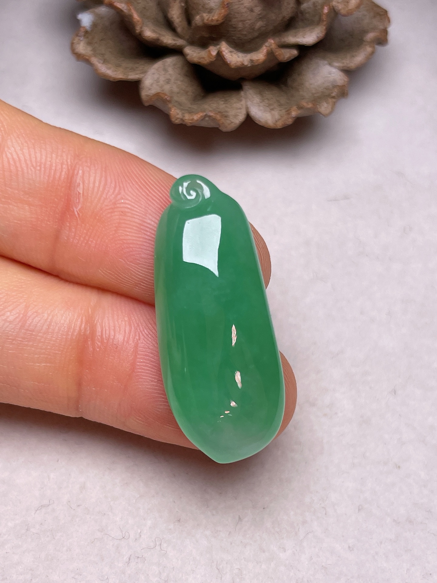 福瓜冰糯种满色无裂一手货源尺寸29/12.3/5.8