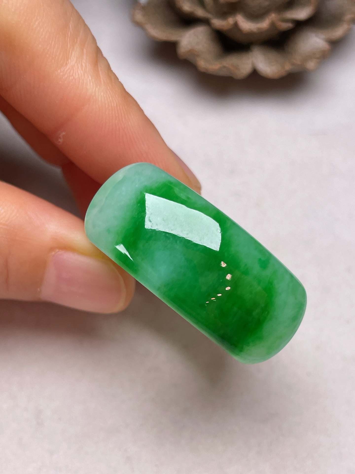 ️，冰糯种满色无裂一手货源尺寸28.7/6.9/12.2、内径21.2