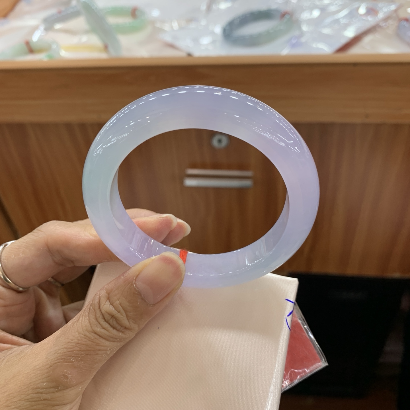 042038JM冰春彩正圈翡翠手镯55-12.3-9