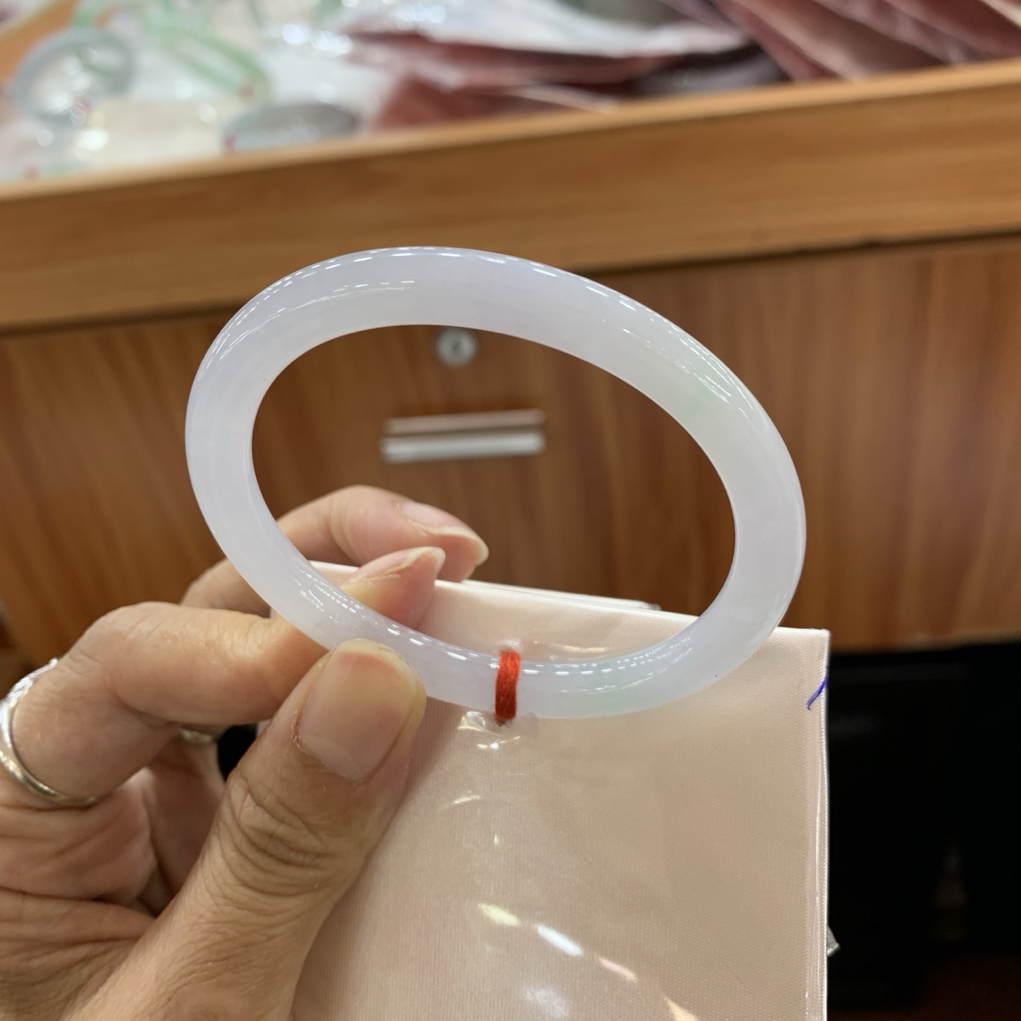 042001FN飘绿贵妃翡翠手镯54.3-47.3-6.1-7