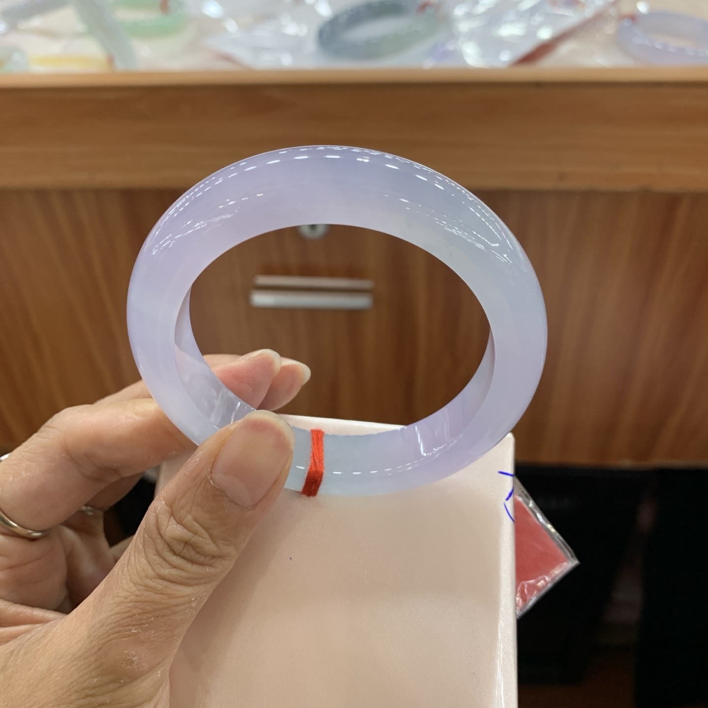 042038JM冰春彩正圈翡翠手镯55-12.3-9