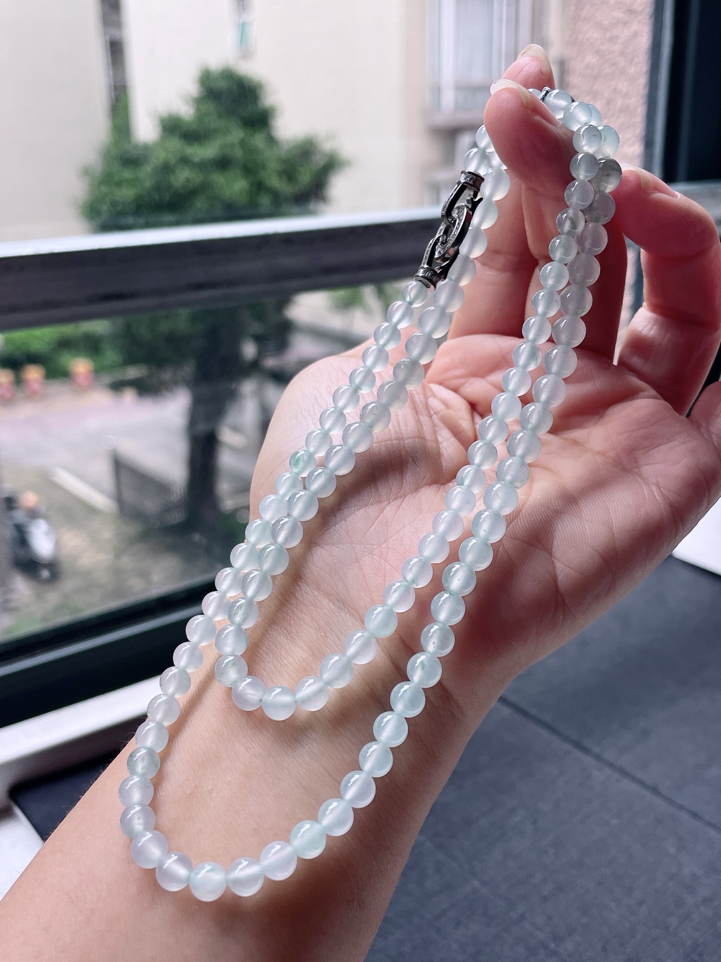 ️ 冰珠链，冰润通透，颗颗起光，尺寸：6.1，108颗，ss