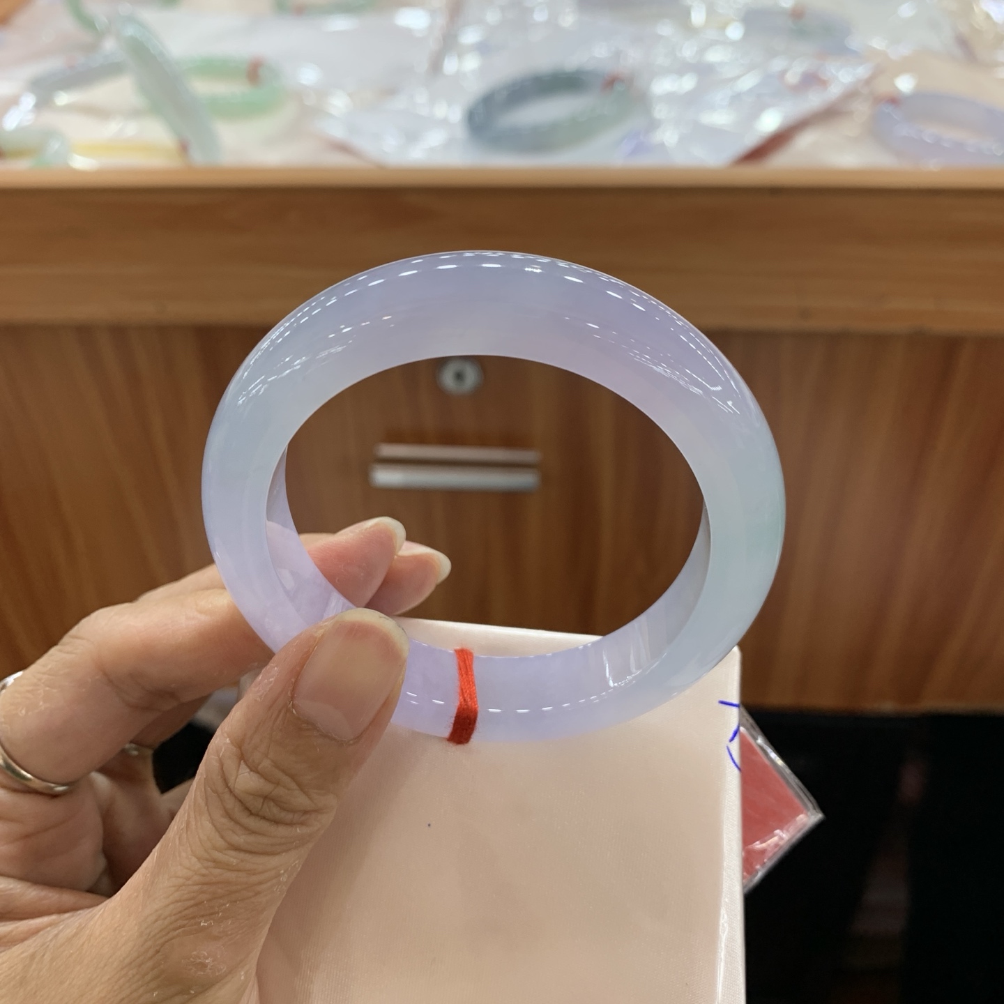 042038JM冰春彩正圈翡翠手镯55-12.3-9