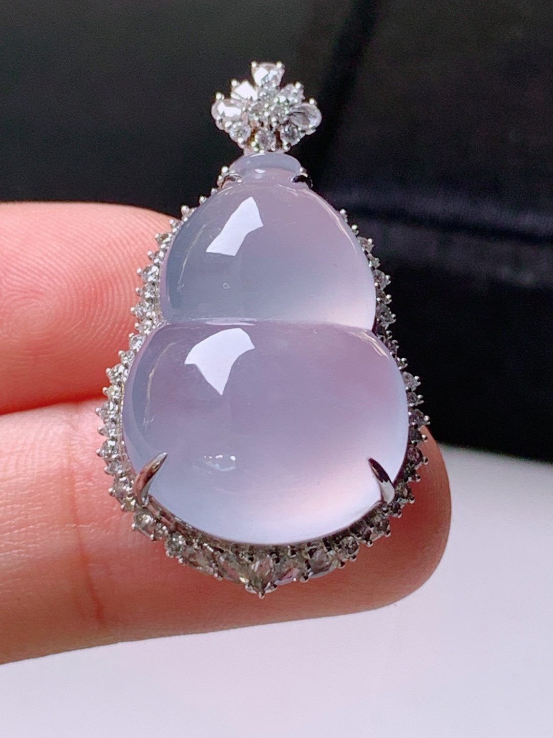 ️ 冰种葫芦吊坠，无裂通透厚装，裸石23.4-16.6-6.133.6-19.4-12.2