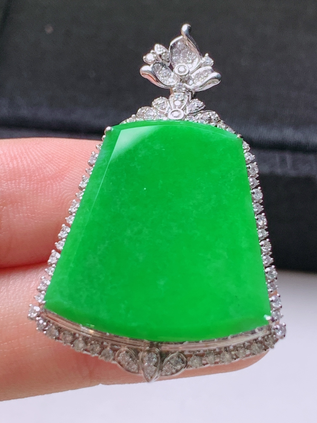 ️ 冰阳绿无事牌吊坠，无裂色阳，裸石24.5-22.3-1.840.6-25.9-9.7