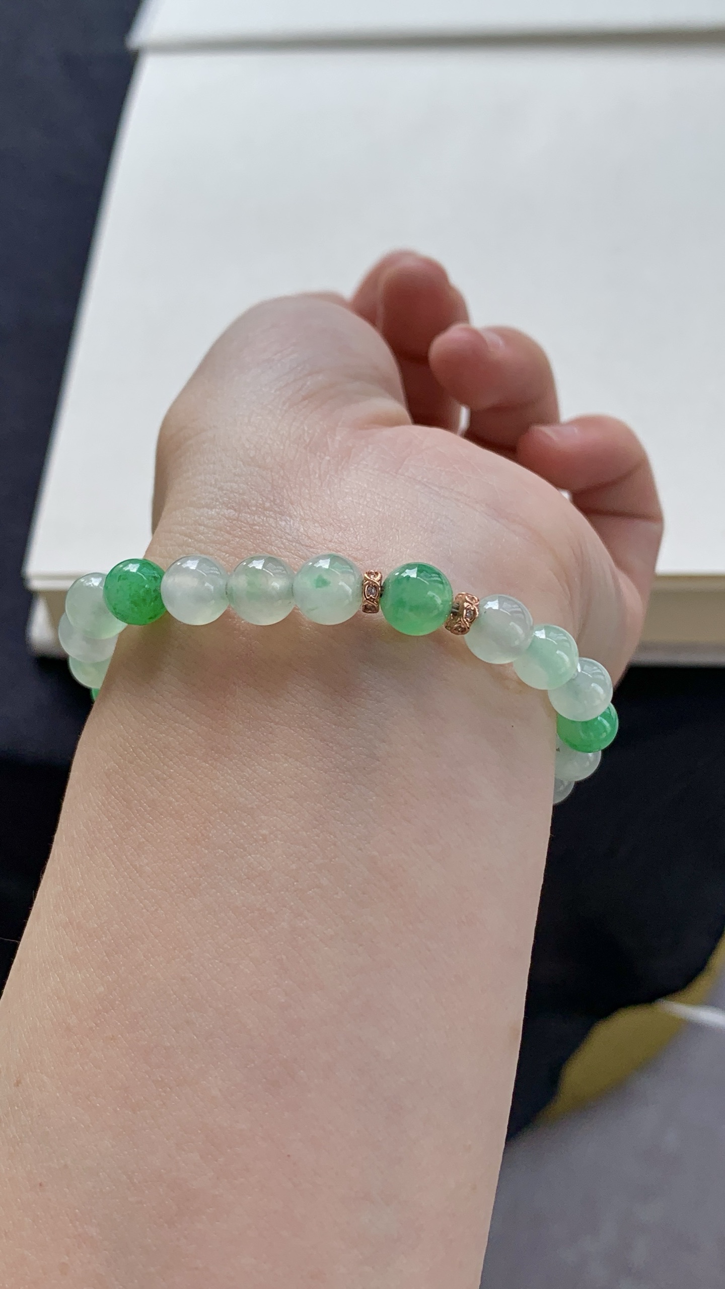 ️【珠子手串】冰润水透，种老细腻起荧，尺寸：7.3，6.8，asd10419