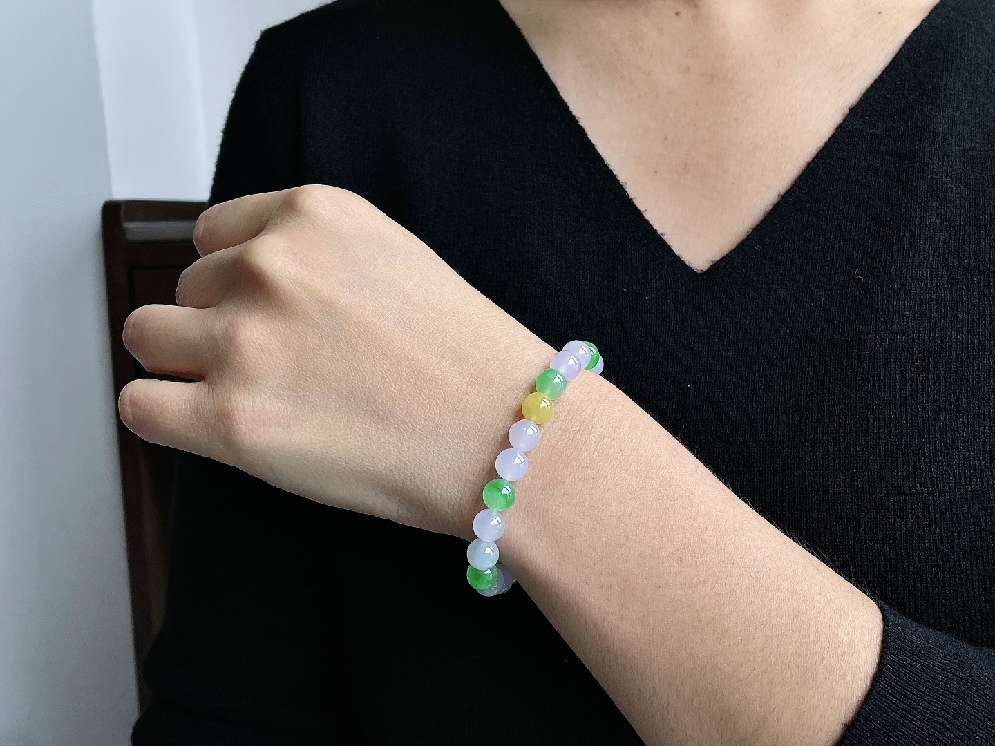 高冰多宝手串圆珠珠子手串，缅料 性比高，7.9mm，20.2克