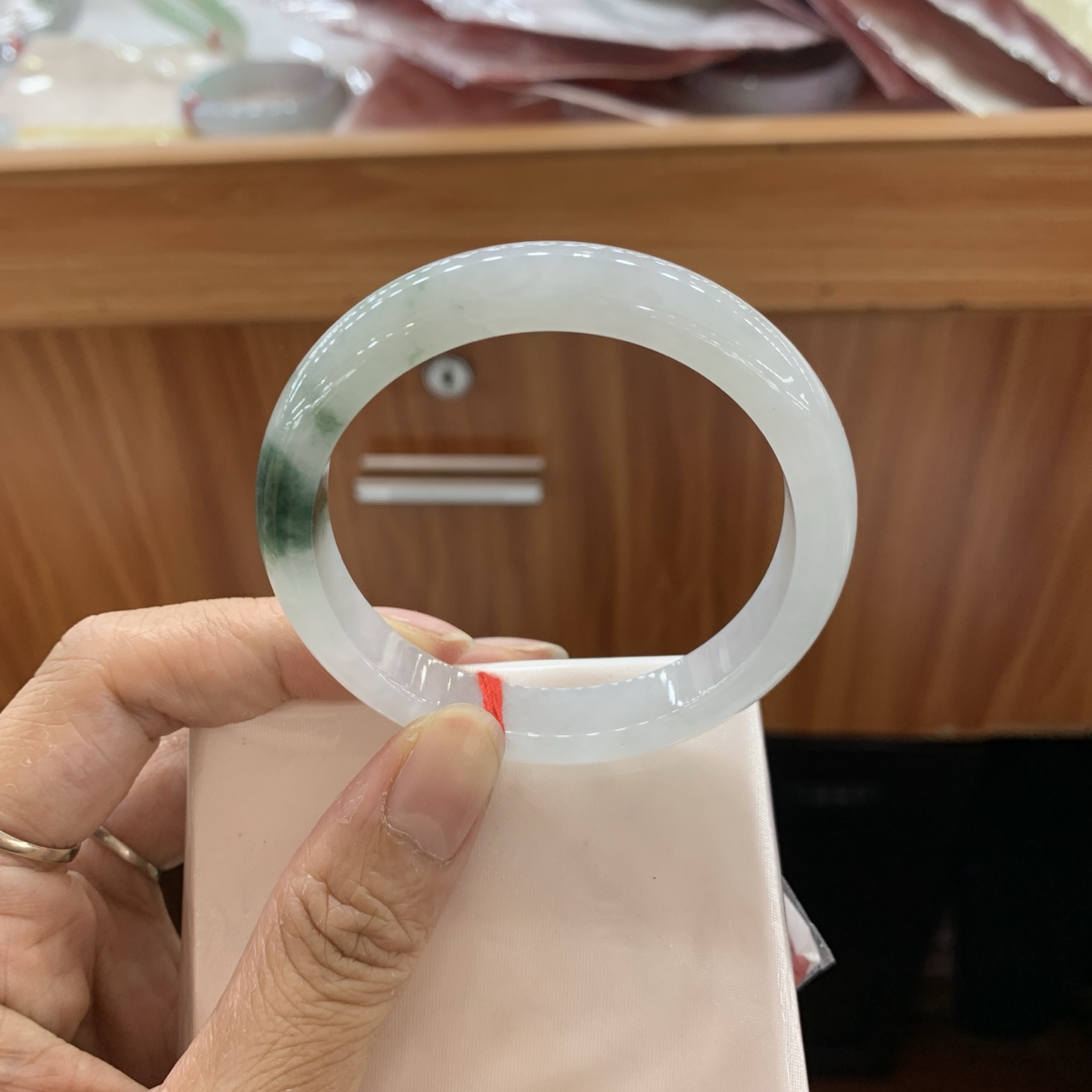 042004FN飘花正圈翡翠手镯54-10.3-7.3