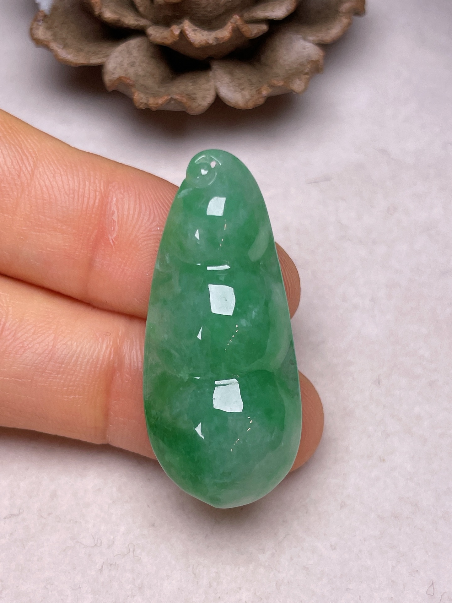 福豆，冰糯种满色无裂一手货源尺寸35.3/15.9/9.3