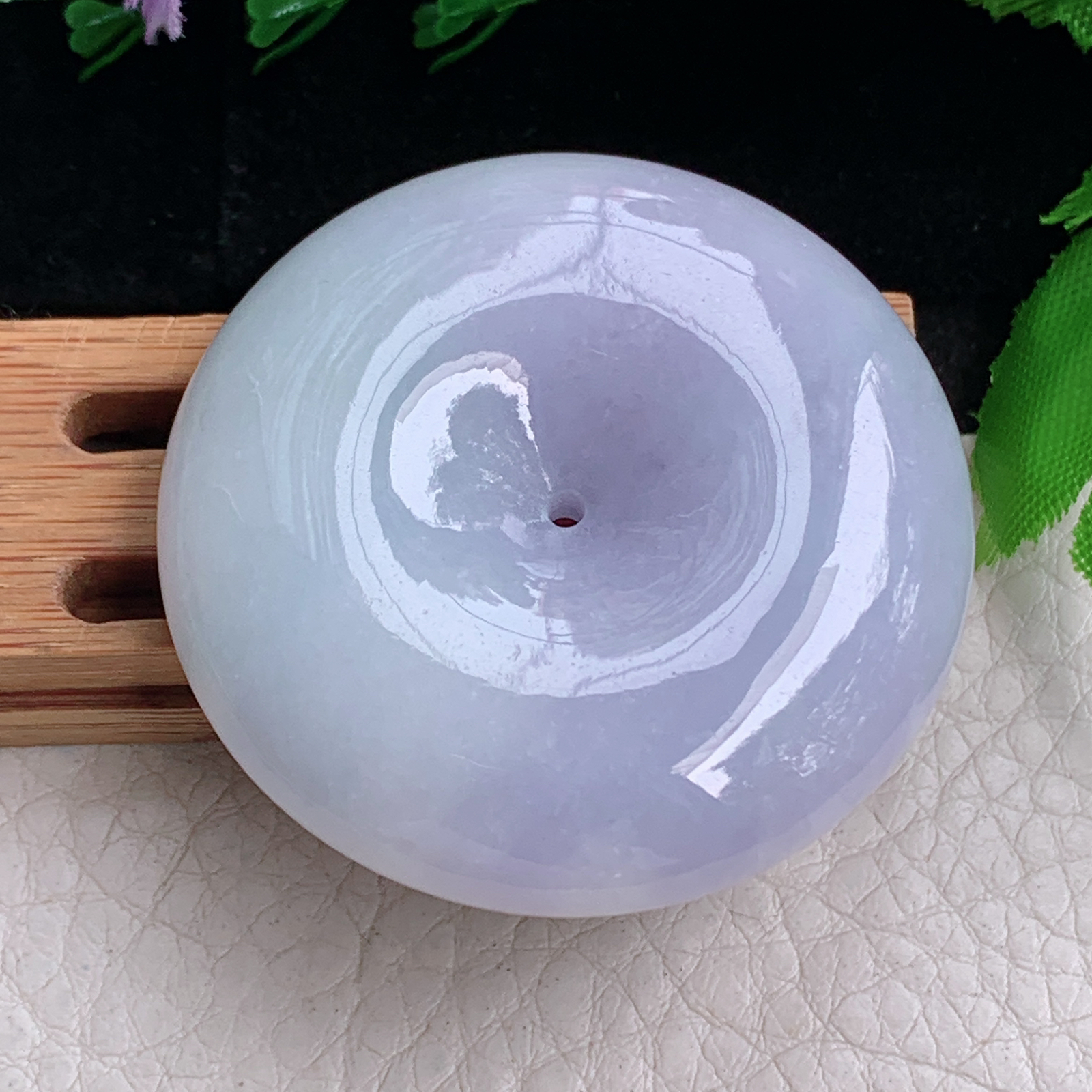 zen实拍44.8*12.3缅甸翡翠紫罗兰大平安扣