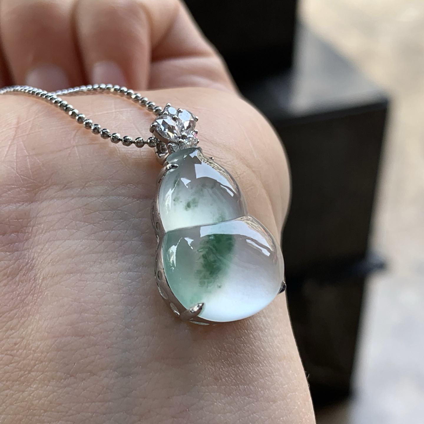 金钻冰蓝花葫芦^_^冰透