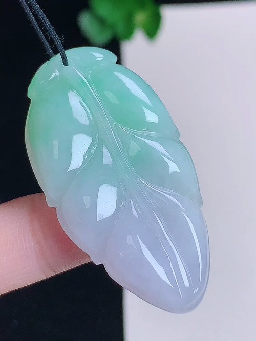 飘绿叶子，无裂，尺寸40.7/21.8/5.4，№:y203966