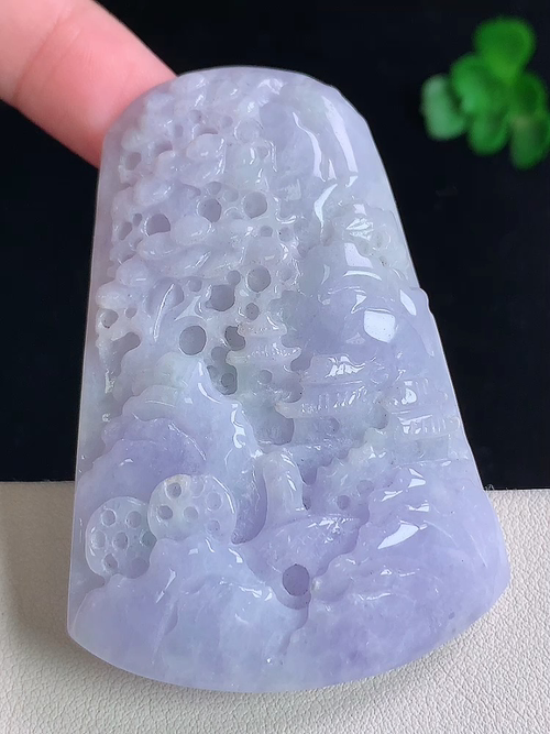 ，紫罗兰山水牌，无裂，尺寸64/43.8/10.8，№:y200220