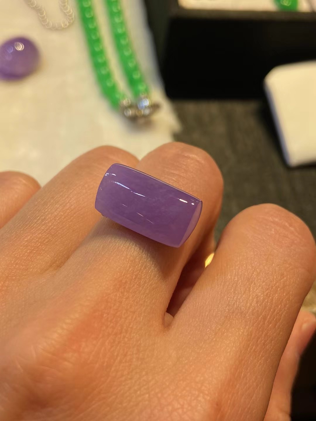 ️ 冰紫马鞍，色泽漂亮，饱满水润尺寸16×9.7×8