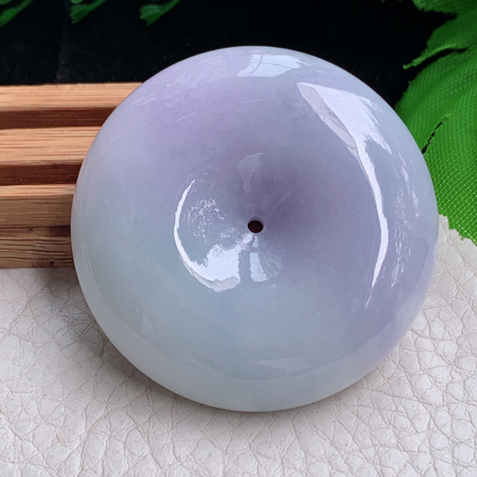 zen实拍44.8*12.3缅甸翡翠紫罗兰大平安扣