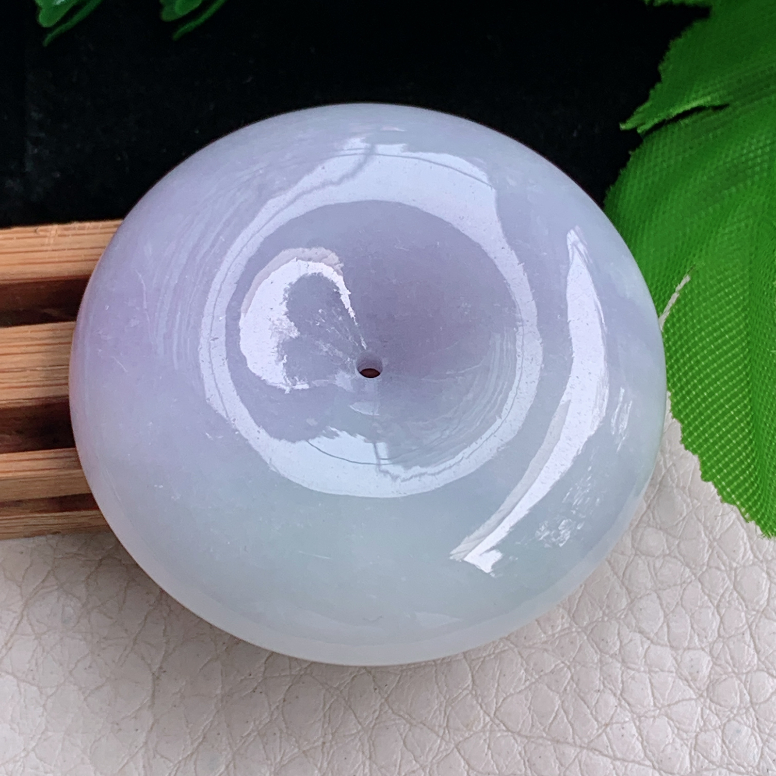 zen实拍44.8*12.3缅甸翡翠紫罗兰大平安扣