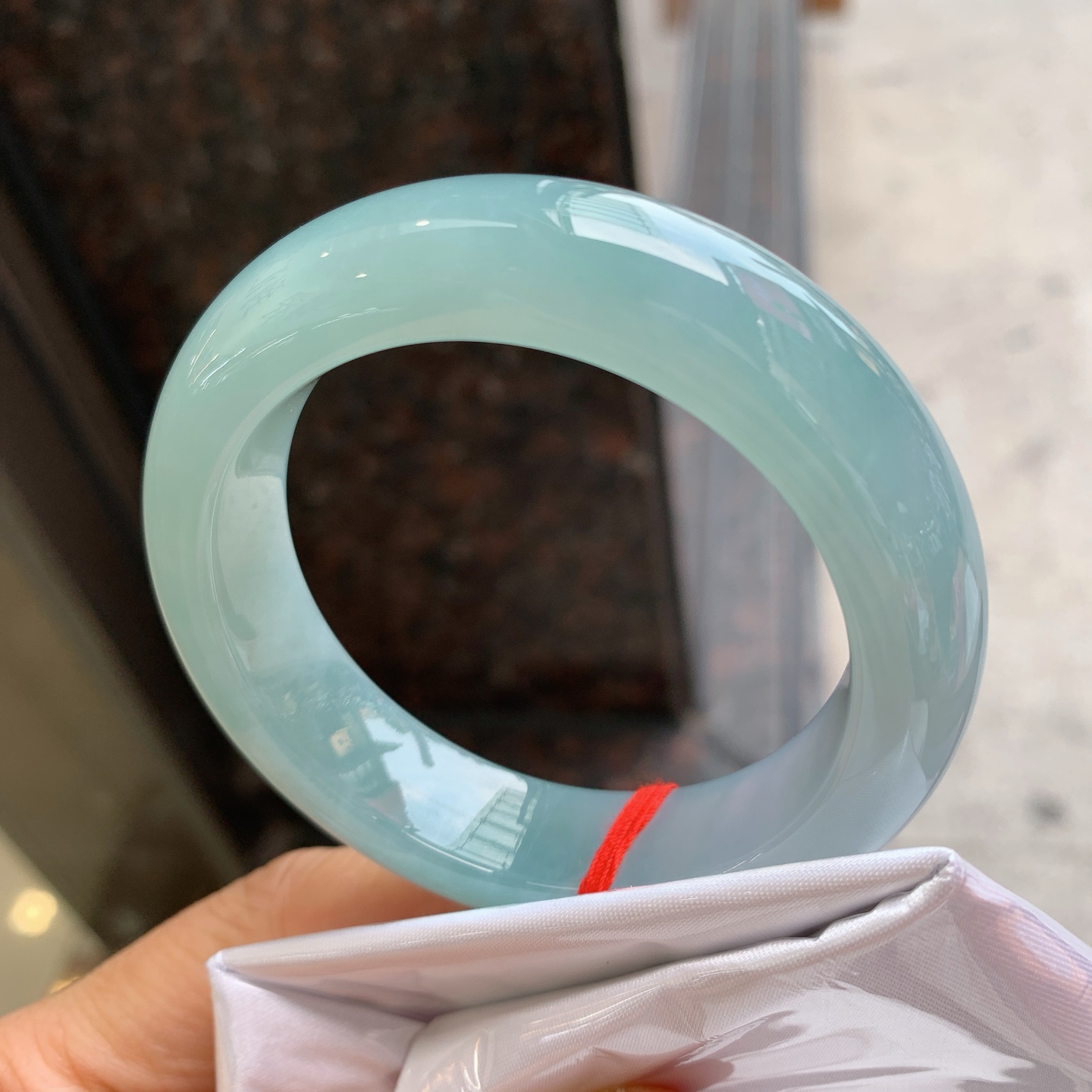 正圈蓝水 微棉微纹 尺寸：52/14.3/10.2  细腻