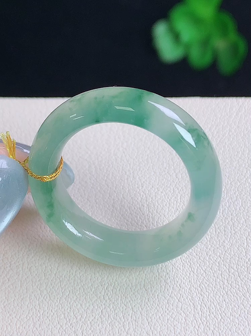 冰飘花指环，无裂，尺寸17.3/5.8/4.1，15号，№:y201044