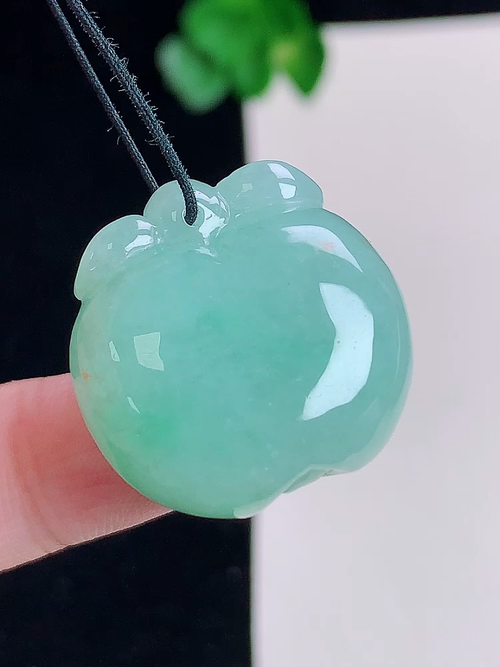 晴绿柿柿如意，无裂，尺寸21.6/22.1/11.2，№:y203966