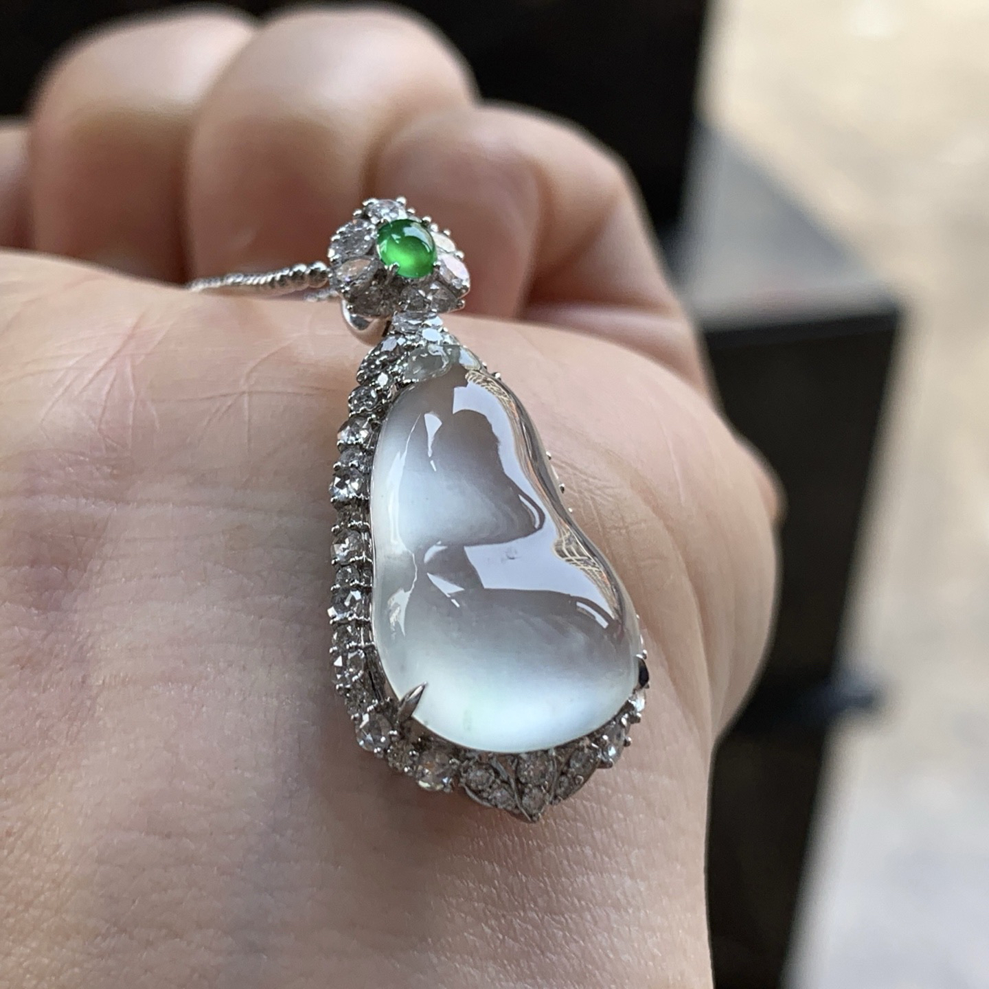 金钻镶嵌冰种福瓜^_^饱满冰透