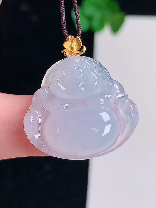  ，18k金镶冰笑佛，无裂，尺寸20.2/22.9/5，№;y204768   18B