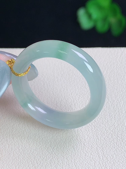 冰飘花指环，无裂，尺寸17.3/5.3/3.7，14号，№:y201044