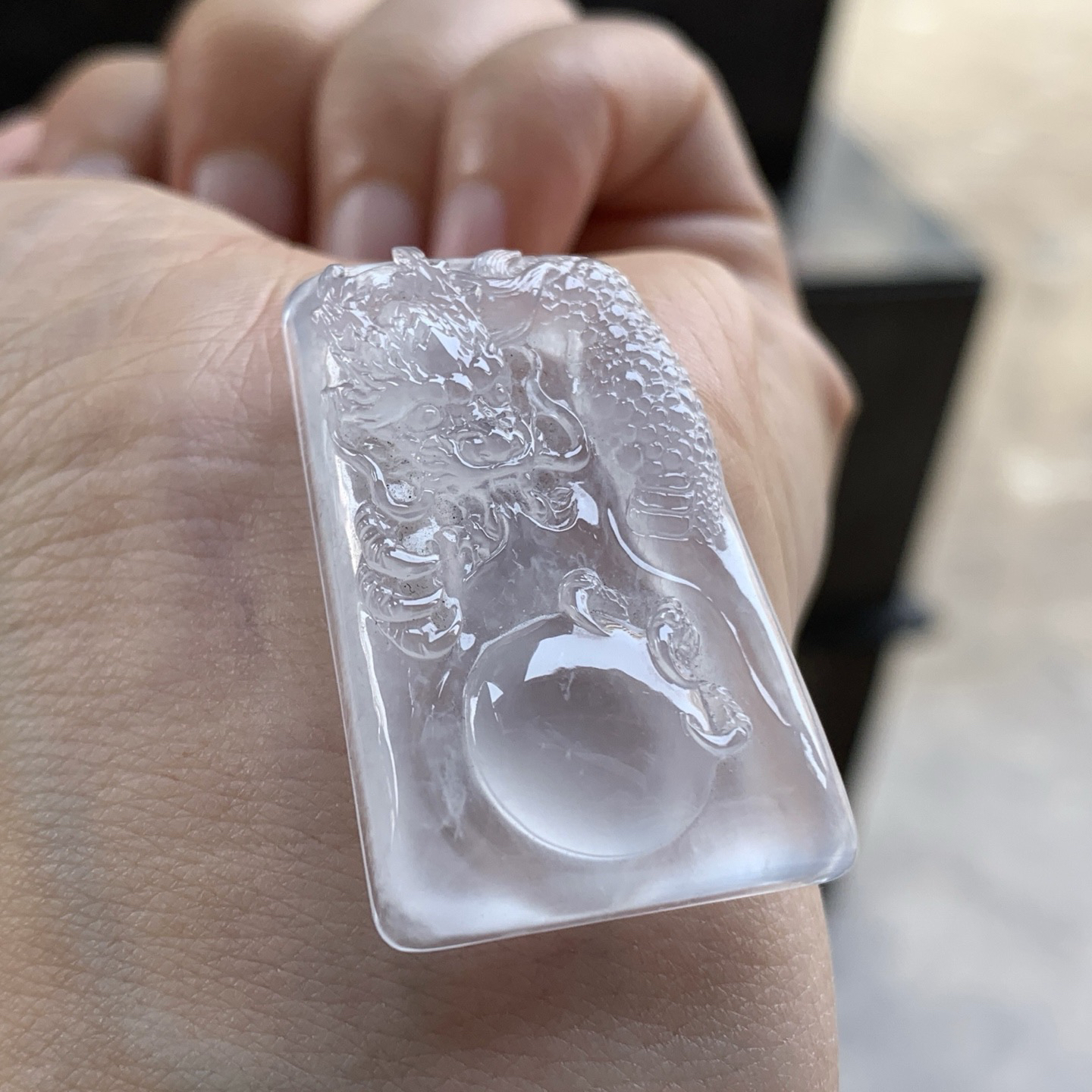 冰种龙牌^_^冰透