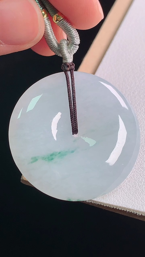 ️超值576.00冰飘花平安扣，无裂尺寸:33.7-6.3mm 13