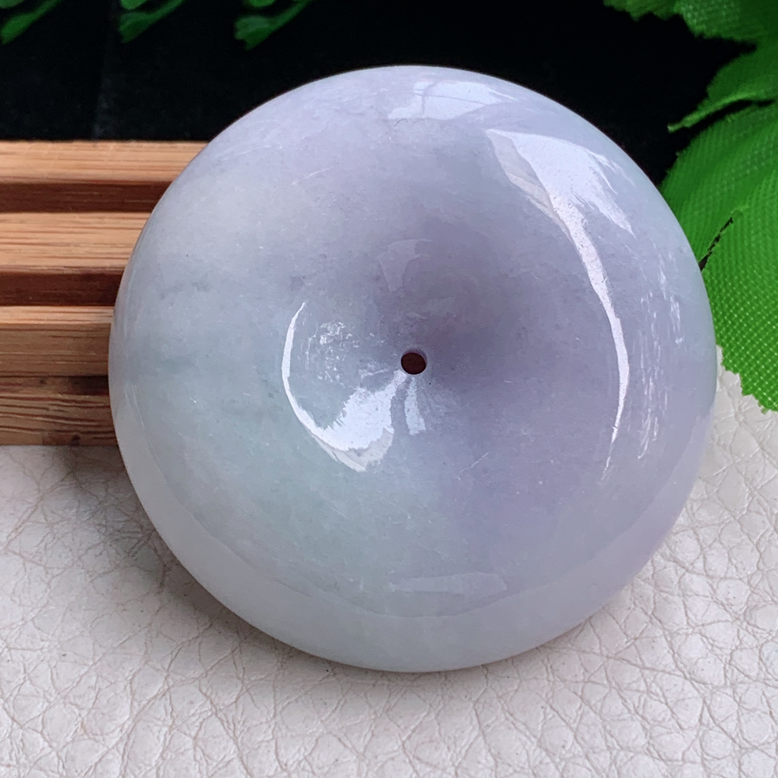 zen实拍44.8*12.3缅甸翡翠紫罗兰大平安扣