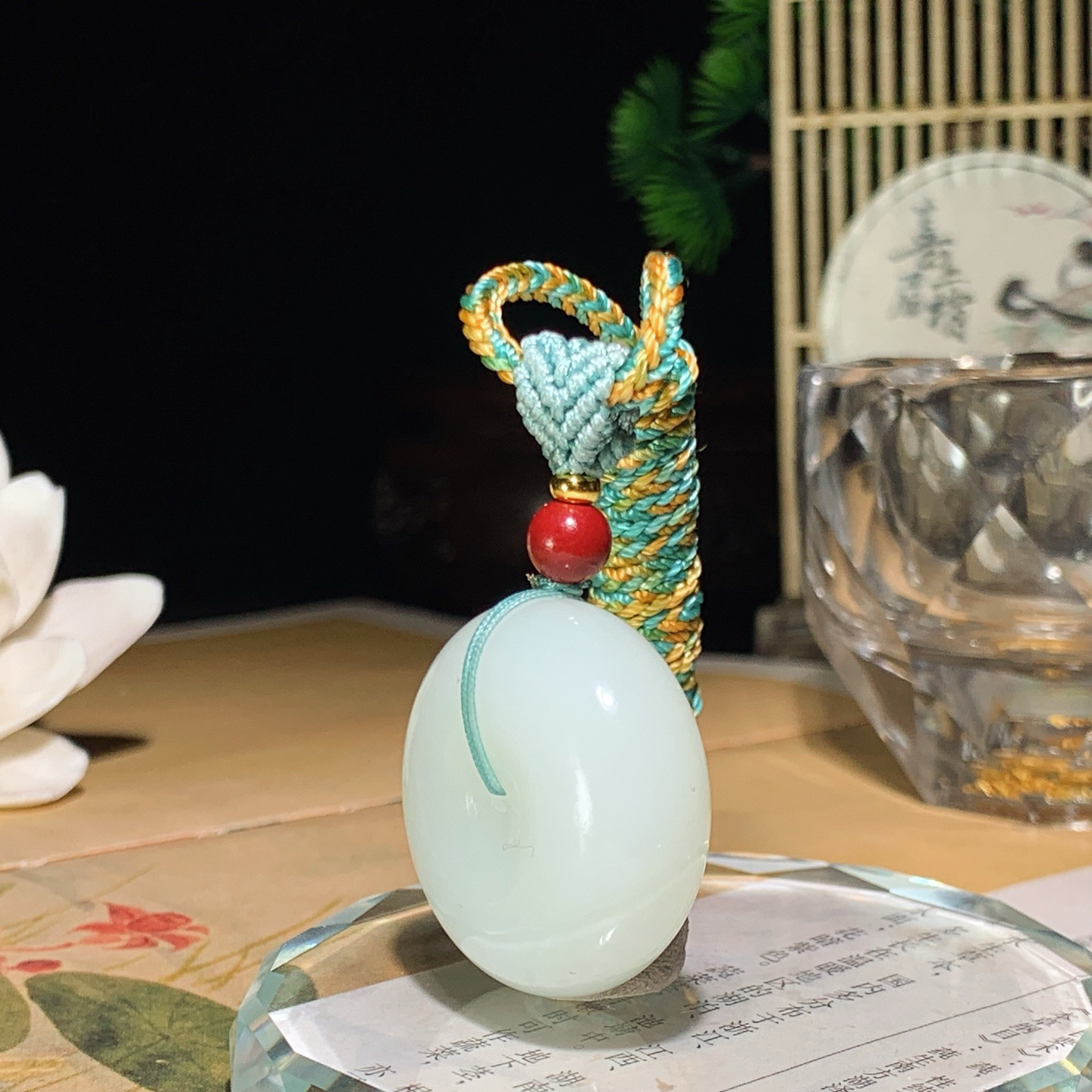 新疆和田玉白玉平安扣挂件 尺寸29/12！玉质细腻油润 底色纯净 脂粉好，品质好。lt260420