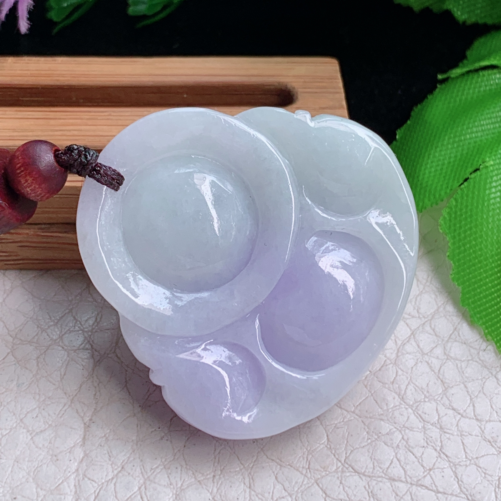 zen实拍36*35.5*12.3缅甸翡翠紫罗兰佛公吊坠大肚弥勒佛像项坠