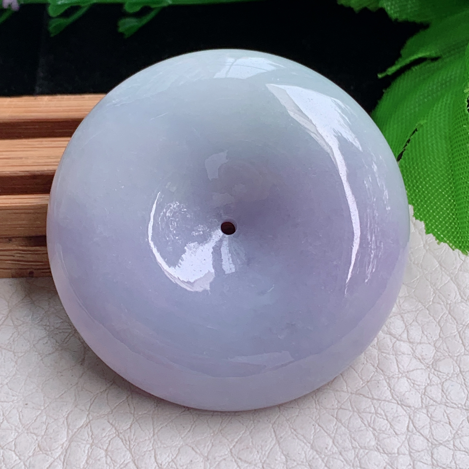 zen实拍44.8*12.3缅甸翡翠紫罗兰大平安扣