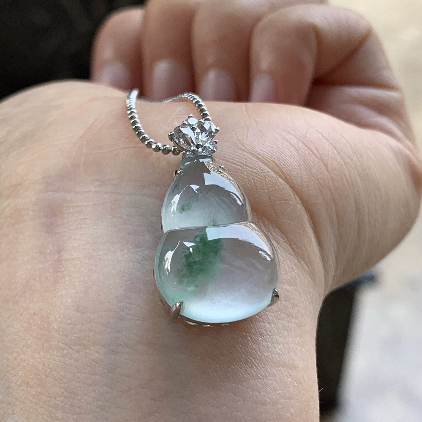 金钻冰蓝花葫芦^_^冰透