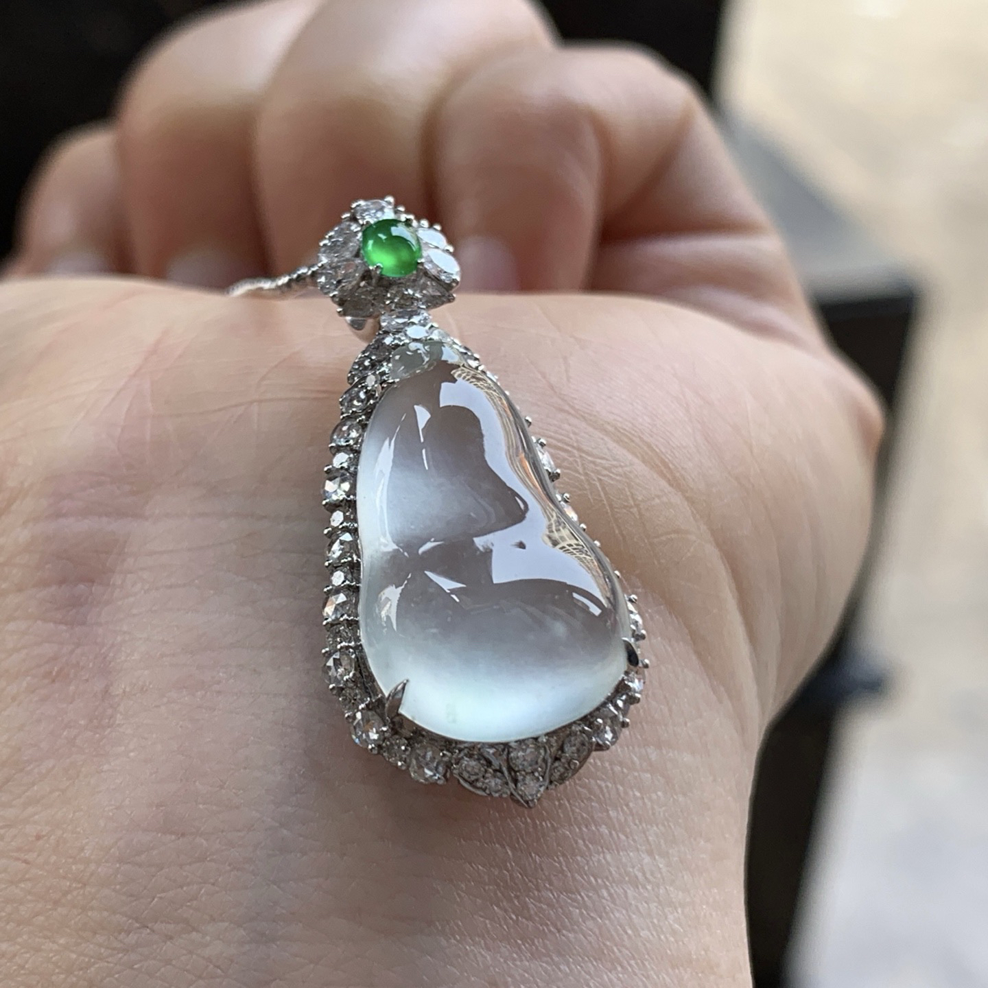 金钻镶嵌冰种福瓜^_^饱满冰透