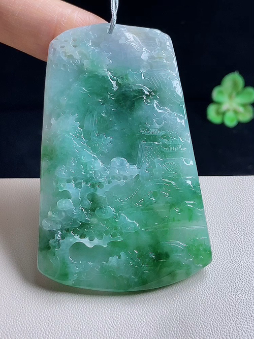 山水，无裂，尺寸66/41.3/6.2编号15ad7y