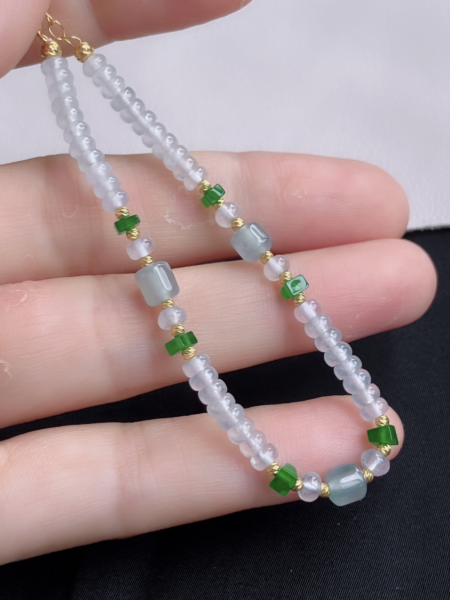 ️，双彩手链，晶莹剔透，18k，尺寸4.5/自然光实拍