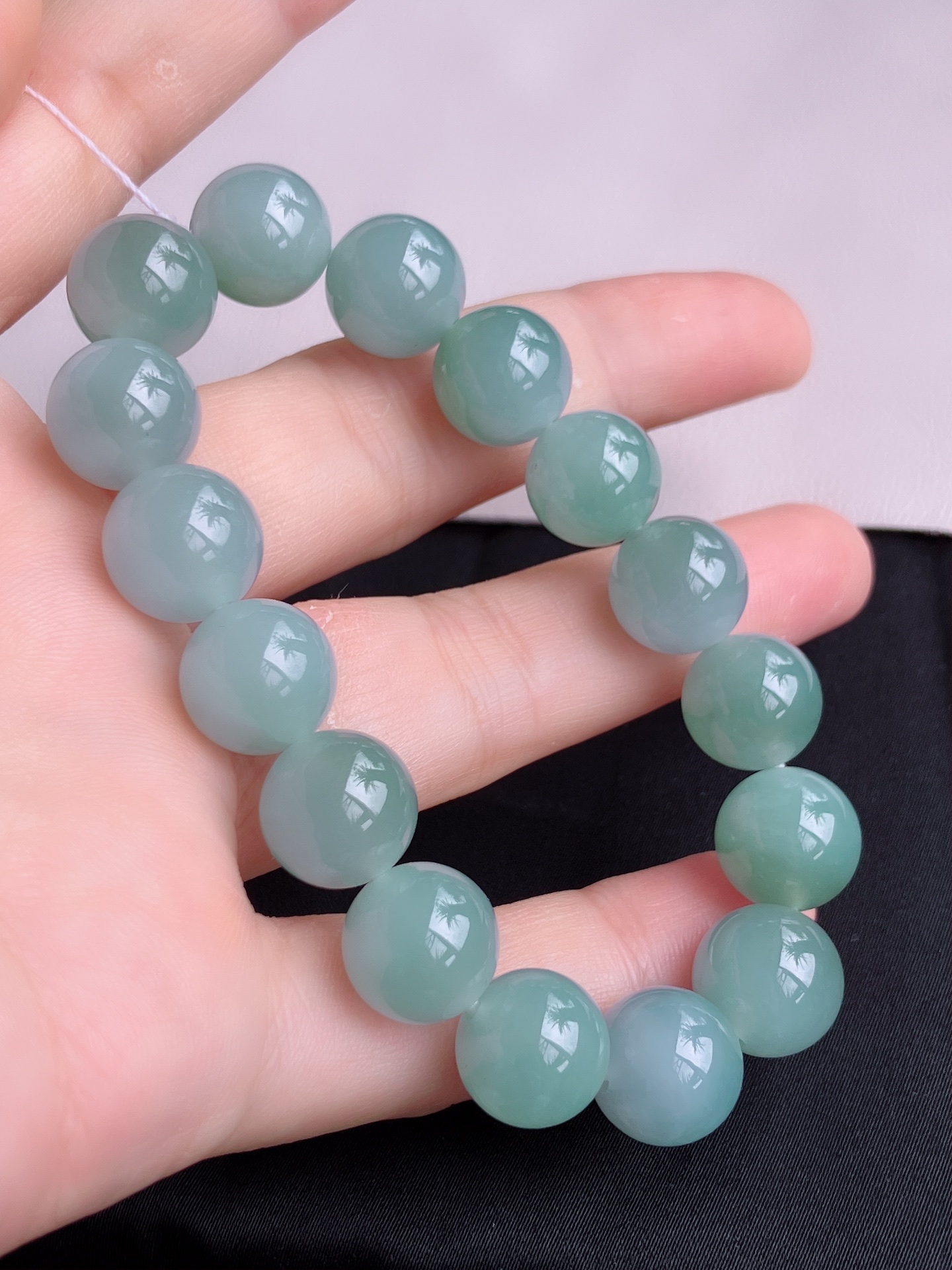 ️，底色手串，晶莹剔透。尺寸 12.3/自然光实拍