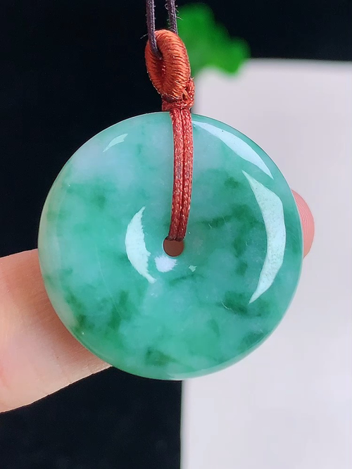 飘花平安扣，无裂，尺寸25.3/5.8，№;y2011 17