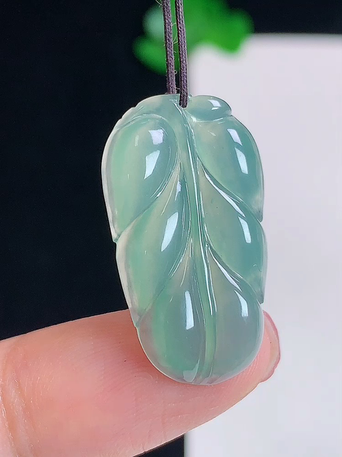  580，冰晴绿叶子，无裂，尺寸25.2/14.3/3.6，№;y20bc