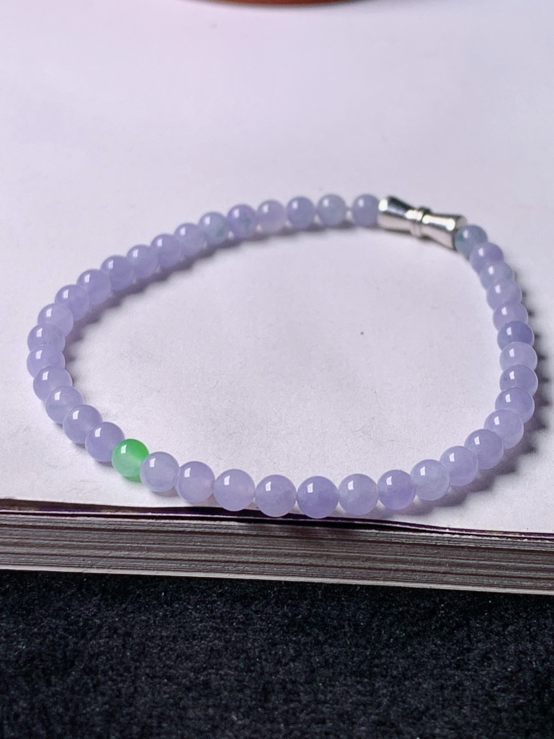 ️冰紫冰绿手链，色泽浓艳，0421尺寸3.6/3.5共40颗