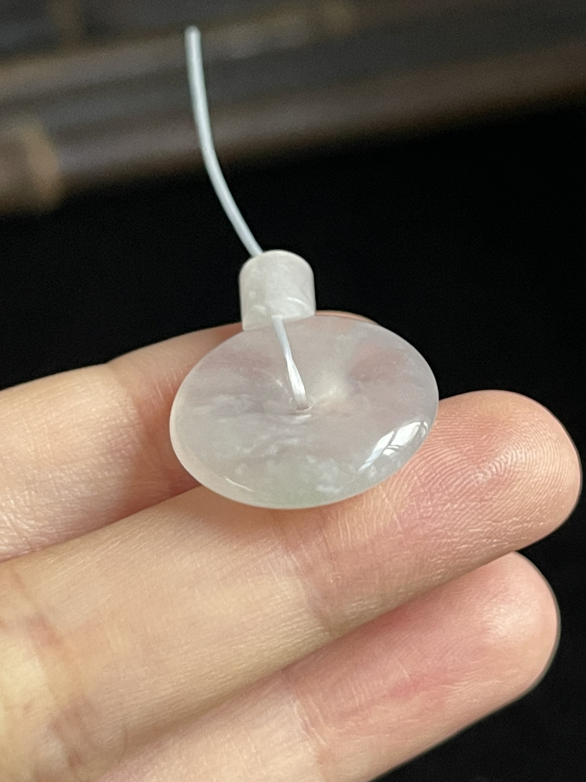 翡翠平安扣，配石未测