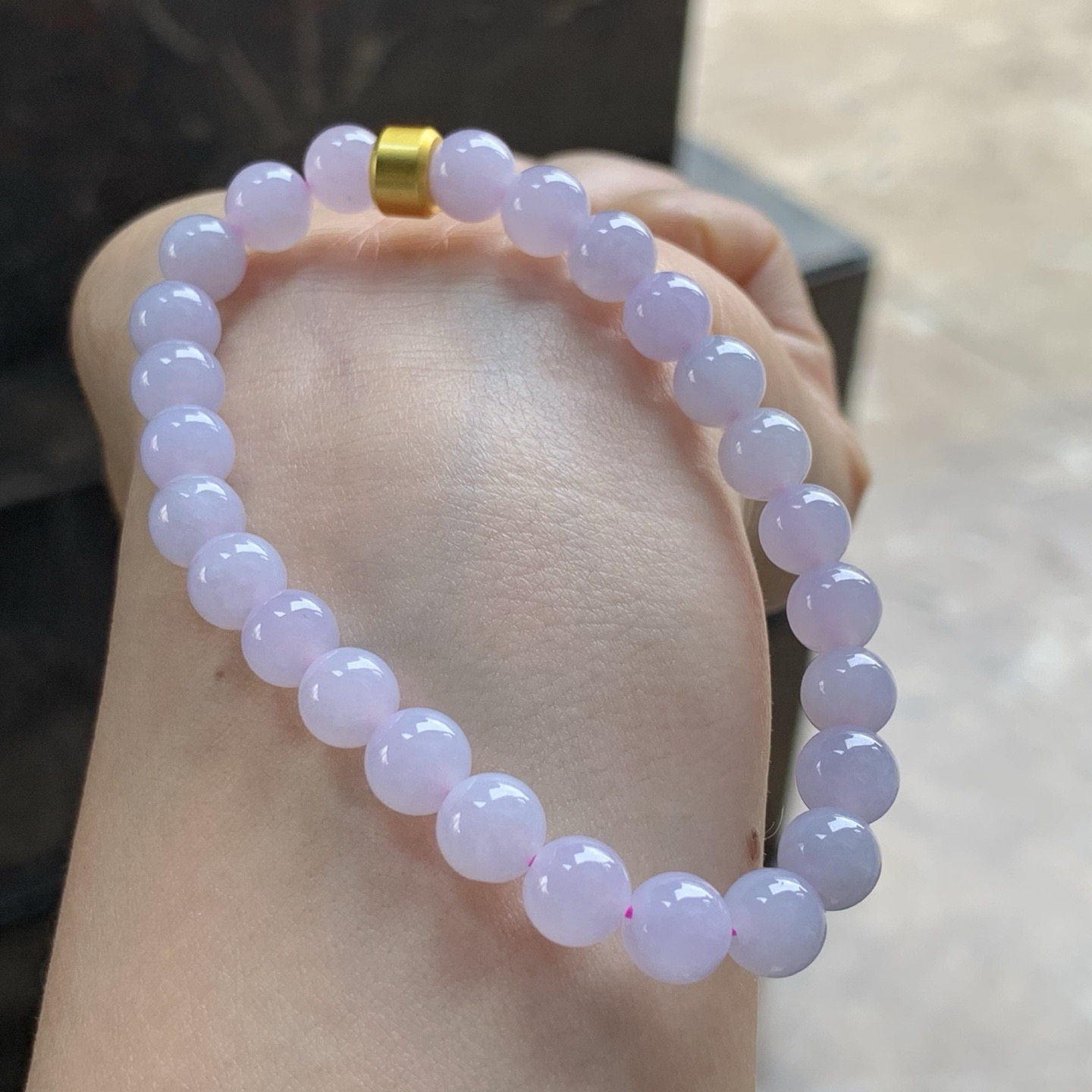 粉紫手串^_^颜色好看 清新均匀