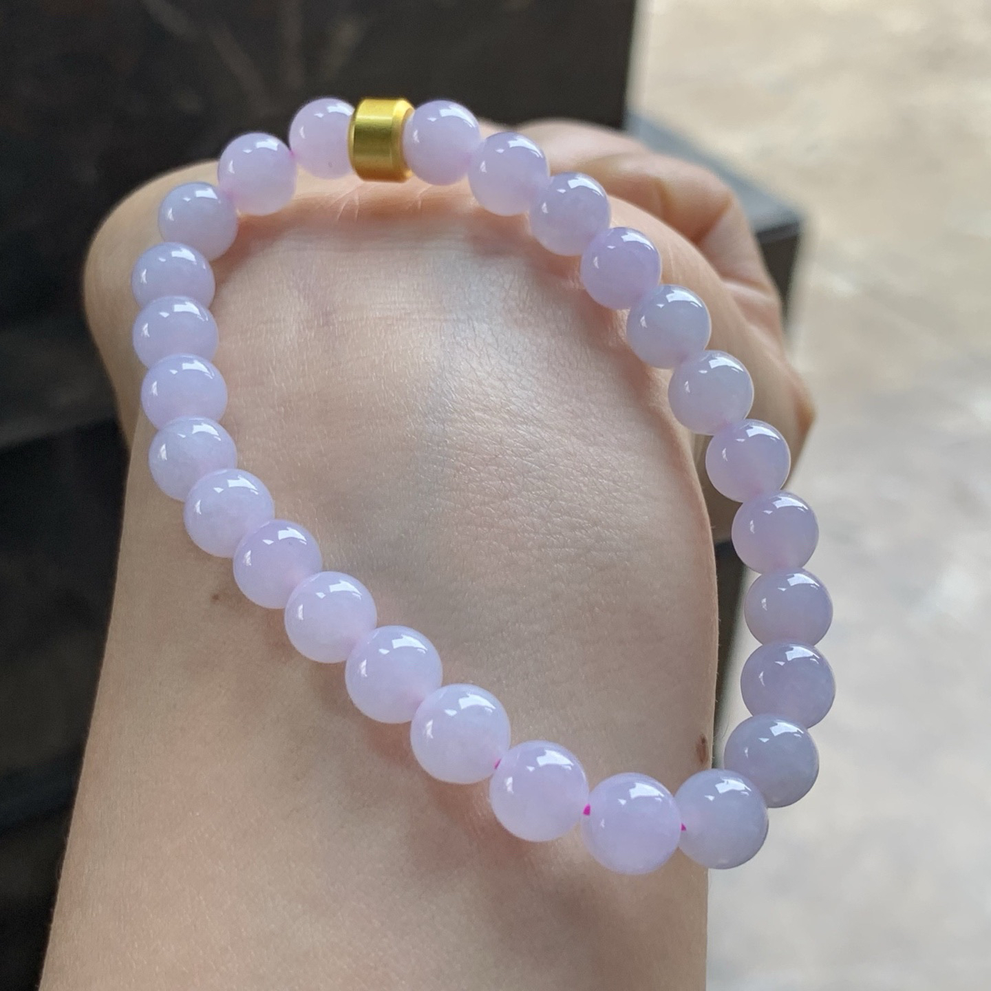 粉紫手串^_^颜色好看 清新均匀