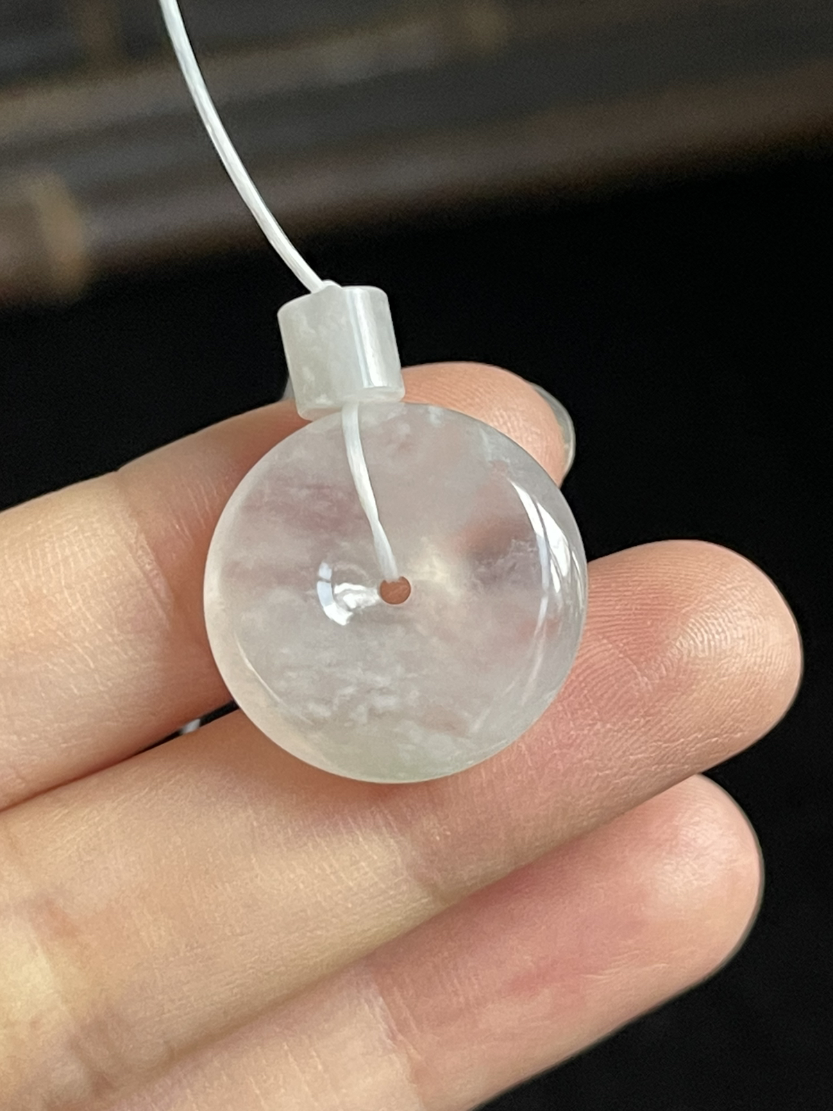 翡翠平安扣，配石未测