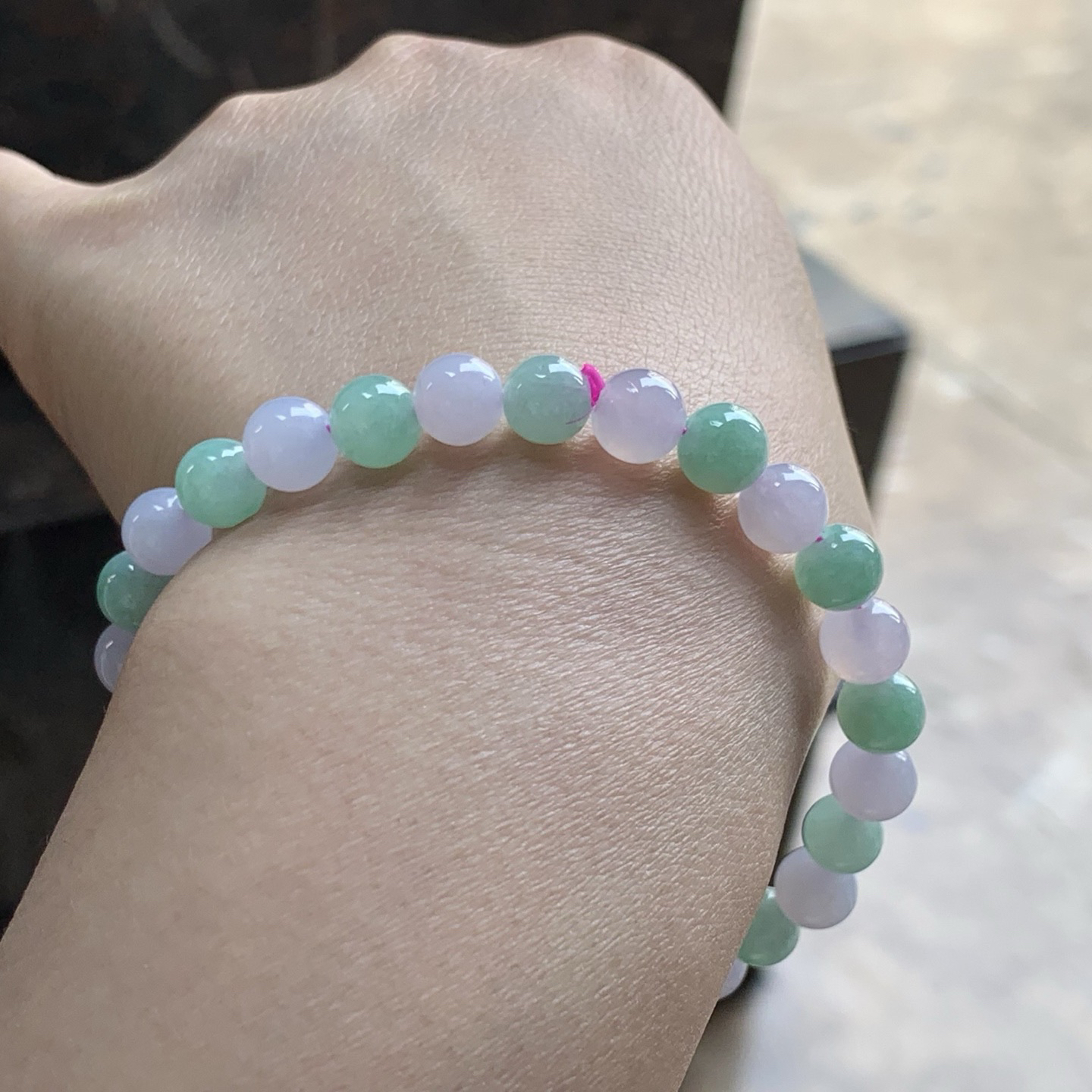 淡春彩手串^_^玉质温润 清新