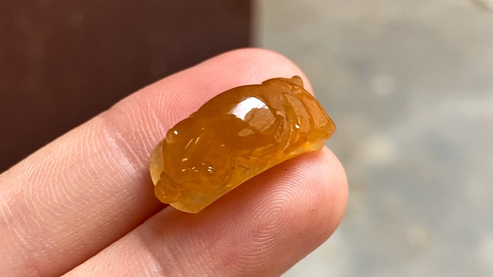 ️ 蜜糖黄锦鲤马鞍，21.2*8.8*6.5