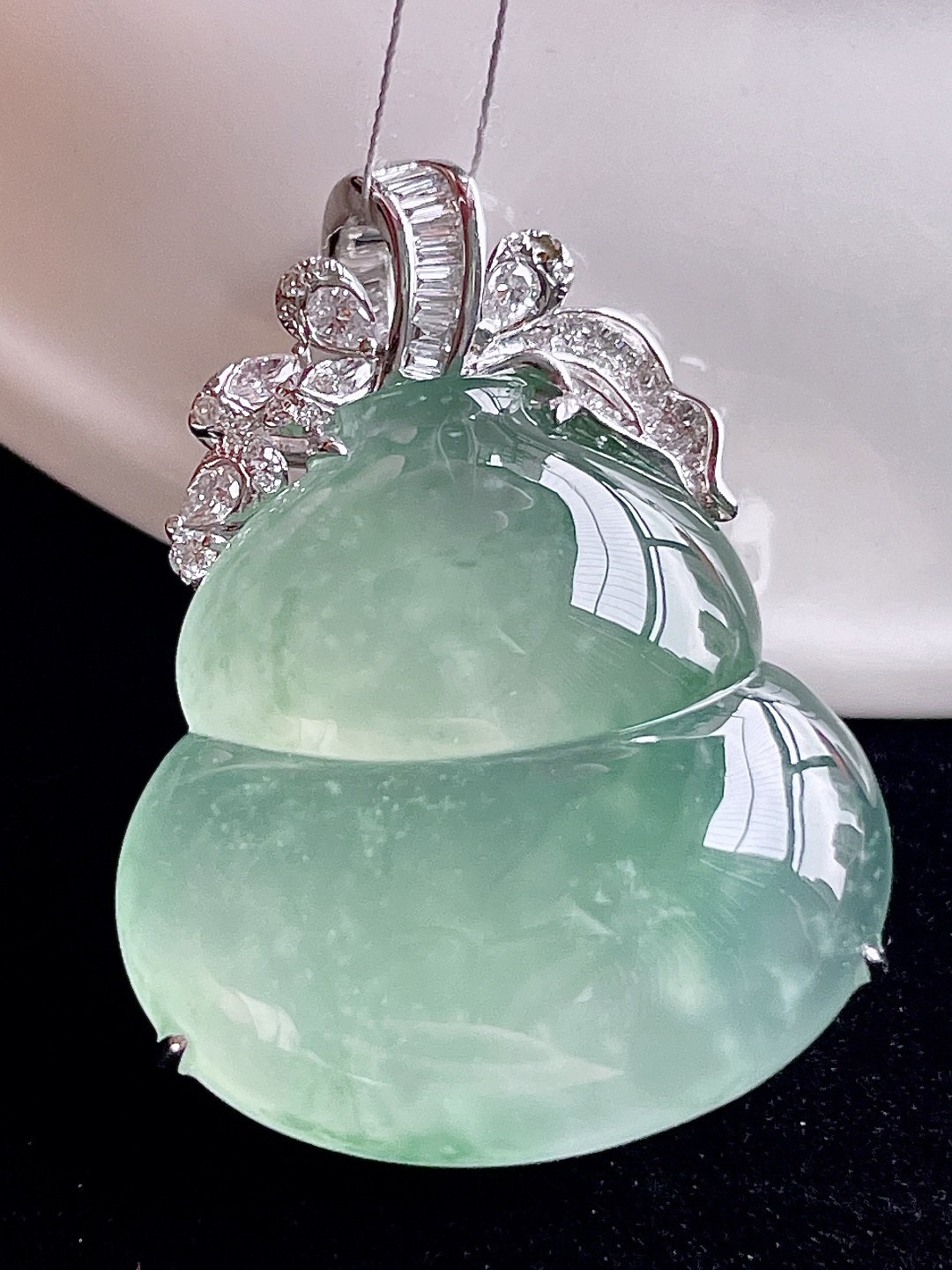 ️ 冰绿葫芦 通透无比 种色 整体：34.5/25.7/11，超值